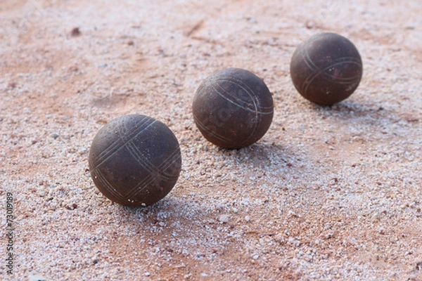 Fototapeta old petanque balls