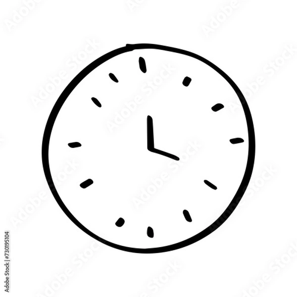 Fototapeta clock hand drawn element