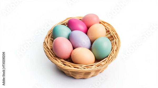 Obraz easter eggs in a basket