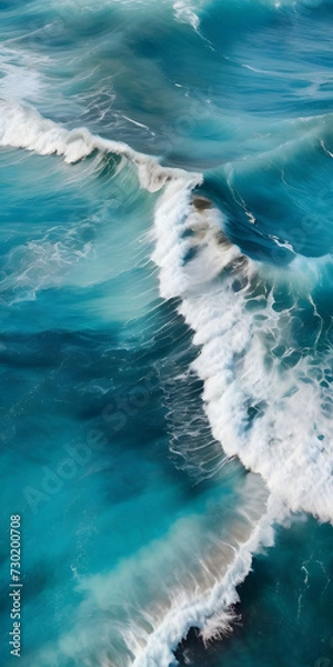 Obraz Blue water wave texture background