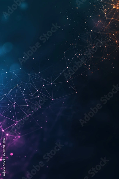 Fototapeta A modern minimal abstract background. Artificial Intelligence, Crypto Currency, Stock Exchange, Future Forecast. Background image. Created with Generative AI technology