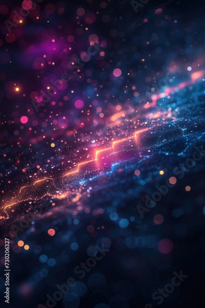 Fototapeta A modern minimal abstract background. Artificial Intelligence, Crypto Currency, Stock Exchange, Future Forecast. Background image. Created with Generative AI technology