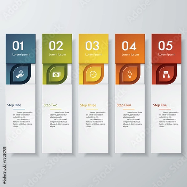 Fototapeta Design clean number banners template. Vector.