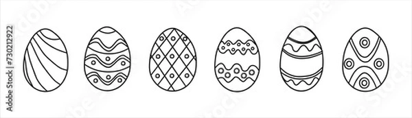 Fototapeta Eggs. Egg vector icon. Easter Eggs. Eggs in different style