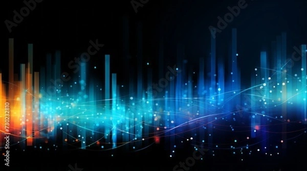 Fototapeta Colorful abstract background with lines and dots