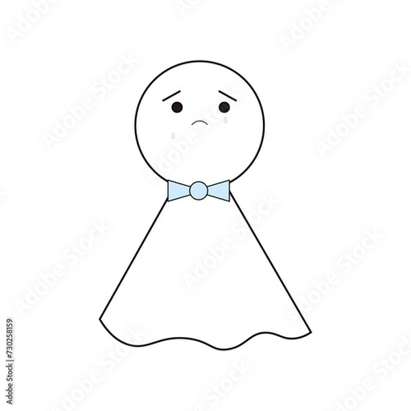 Obraz 上を見て泣いてるてるてる坊主