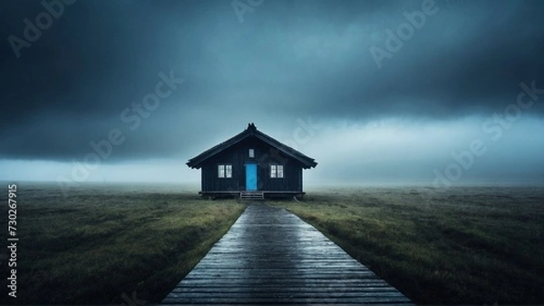 Obraz house in the fog