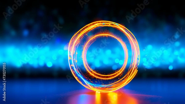 Obraz abstract background with glowing circles