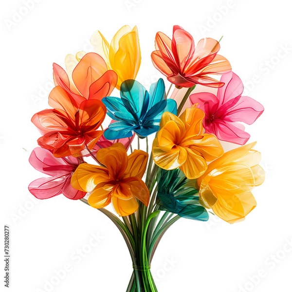 Fototapeta plastic Bouquet, transparent background.