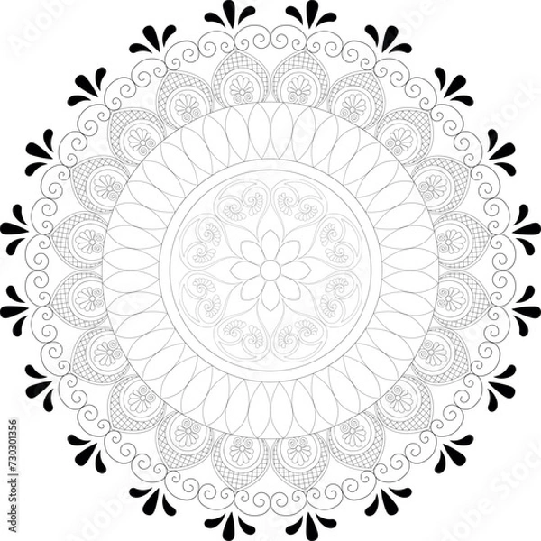 Obraz Vector Mandala Coloring Pages & Books