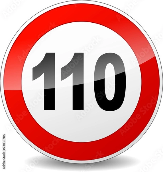 Fototapeta speed limit sign