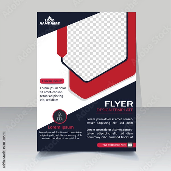 Obraz Brochure design, annual report, cover modern layout, poster, flyer vector template in A4 size