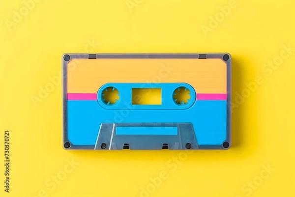 Fototapeta Old cassette for tape recorder. 80s, 90s nostalgia.