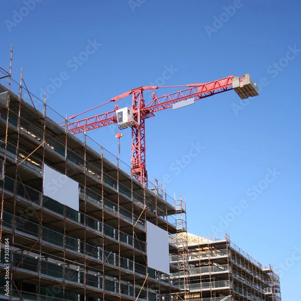 Obraz construction site with crane