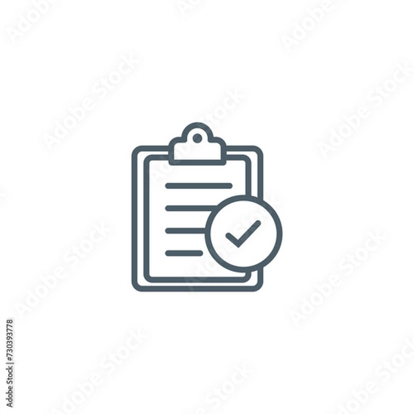 Obraz Checklist line icon