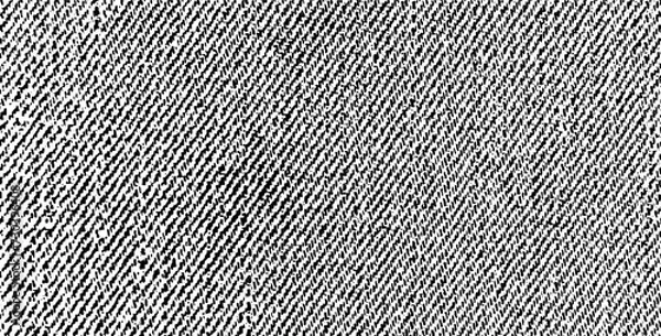 Obraz Vector fabric texture. Distressed texture of weaving fabric. Grunge background. Abstract halftone vector illustration. Overlay to create interesting effect and depth. Black isolated on white. EPS10.