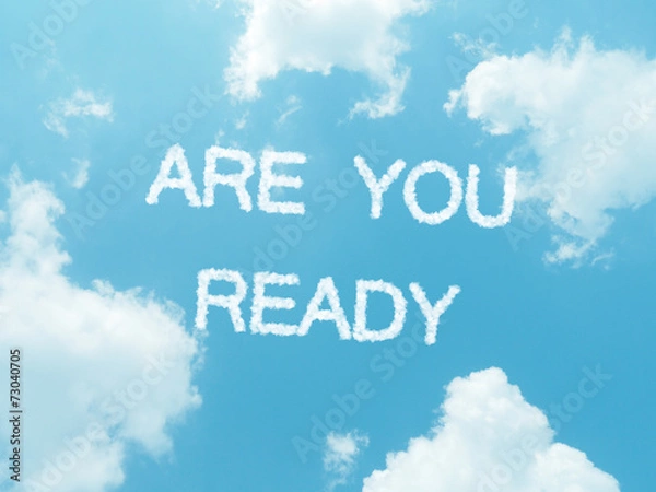 Obraz cloud words with design on blue sky background