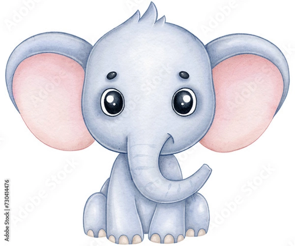 Obraz Cute cartoon elephant