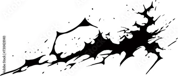 Obraz a drawing  line art comic manga effect lightning power thunder, isolate with white background generate AI