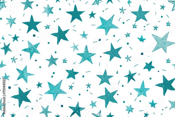 Obraz Pastel Star Pattern on Transparent Background