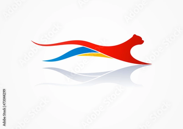 Obraz Uruchom logo geparda