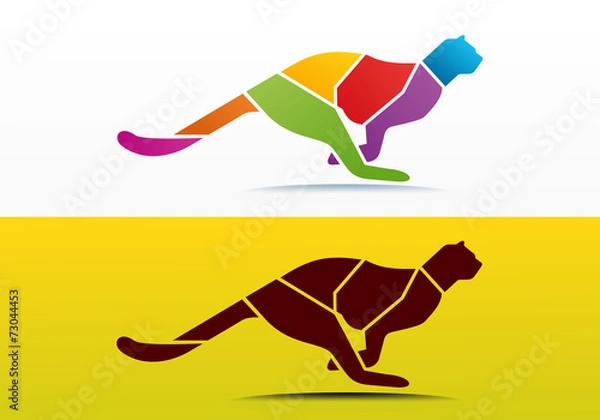 Obraz Run Cheetah Logo