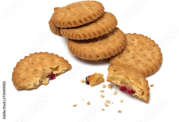 Fototapeta cookies on a white background