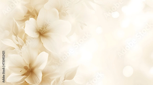 Fototapeta Beautiful flower blossom pale background wallpaper for text and presentations, flower texture, floral design, pale colored background wallpaper for presentation