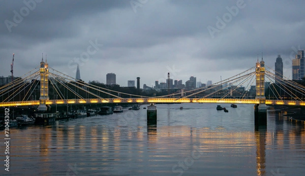 Obraz Albert Bridge night