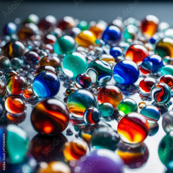 Obraz abstract background composed of colorful marbles resembling planets galaxies and the universe