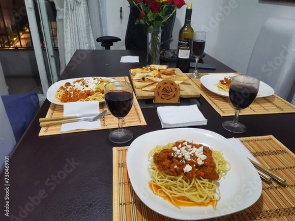 Fototapeta table setting at a restaurant