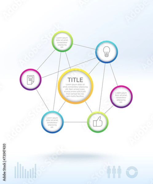 Obraz Infographic - net with circle