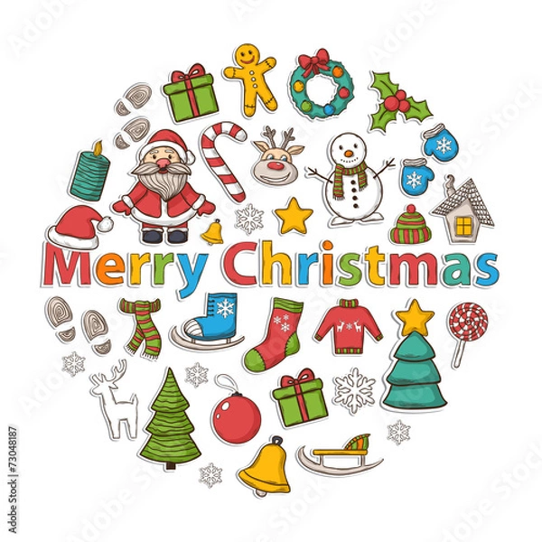 Obraz Vector Christmas set