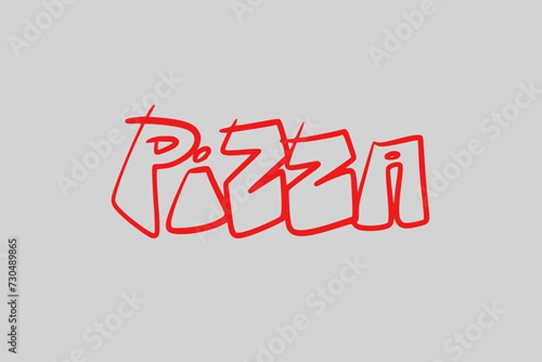 Fototapeta Graffiti Pizza Vector