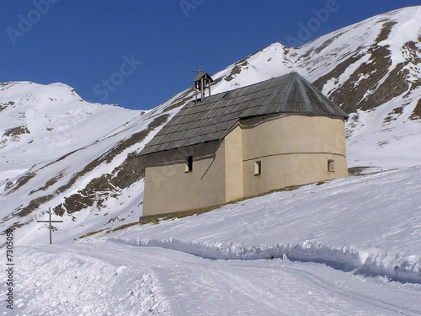 Fototapeta 1569 - Chapelle de Clausis, massif du Queyras