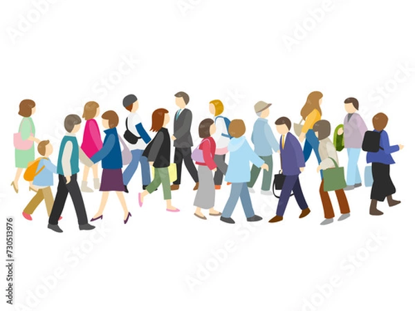 Obraz 雑踏を歩く人々