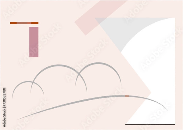 Obraz ミルクピンクのモダンな背景イラスト