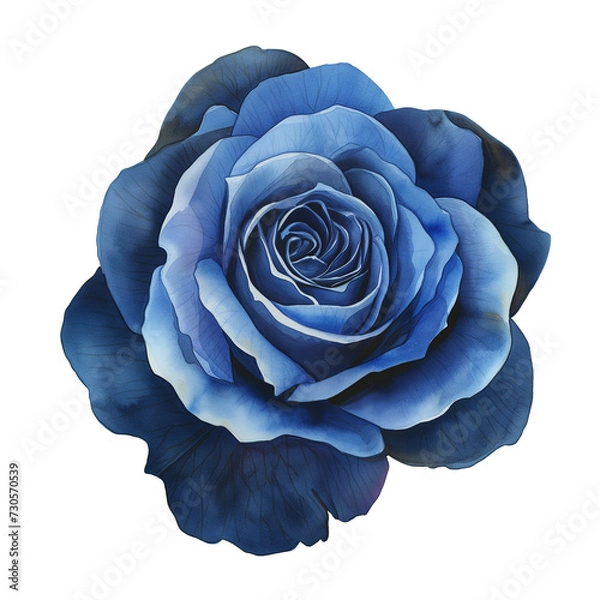 Obraz バラの水彩画（ダークブルー）