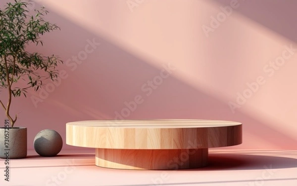 Obraz 3D realistic podium display for product placement	