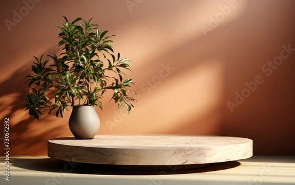 Fototapeta 3D realistic podium display for product placement	