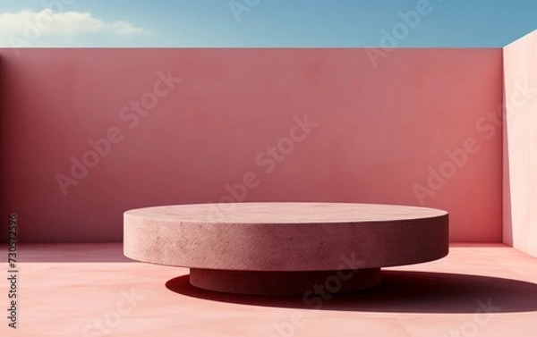 Fototapeta 3D realistic podium display for product placement	