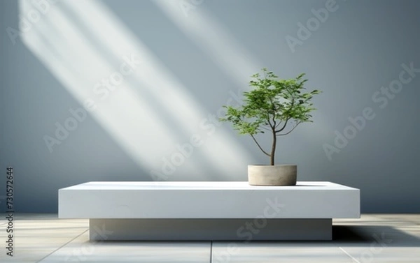 Fototapeta 3D realistic podium display for product placement	