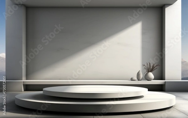 Obraz 3D realistic podium display for product placement	