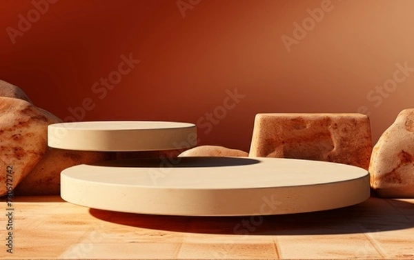 Obraz 3D realistic podium display for product placement	