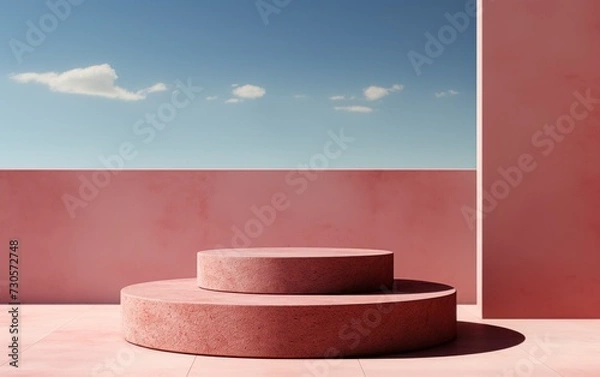 Obraz 3D realistic podium display for product placement	