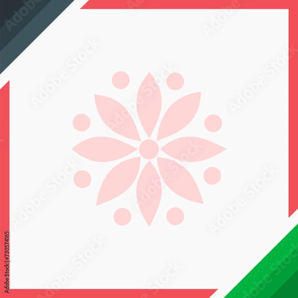 Obraz Palestine Flag Border Background with Copy Space