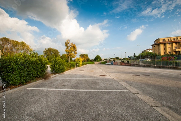 Obraz Posteggio auto, parcheggio pubblico, automobili parcheggiate