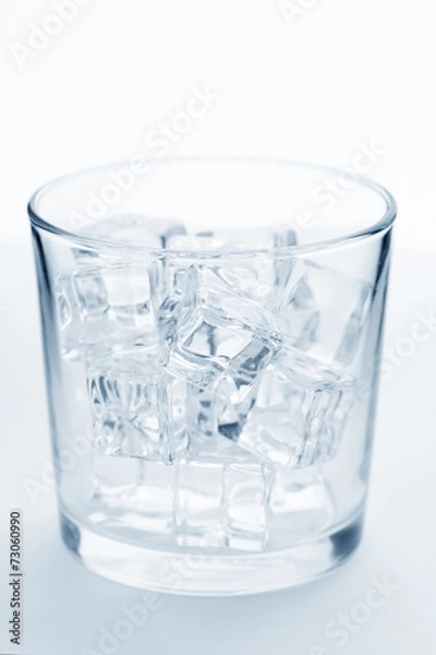 Fototapeta glass with ice cubes