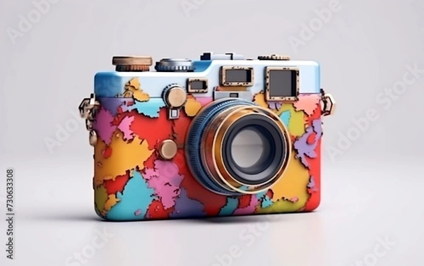 Obraz Colorful Patterned Camera