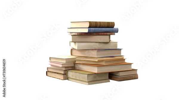 Fototapeta Books isolated on transparent background, Generative ai.